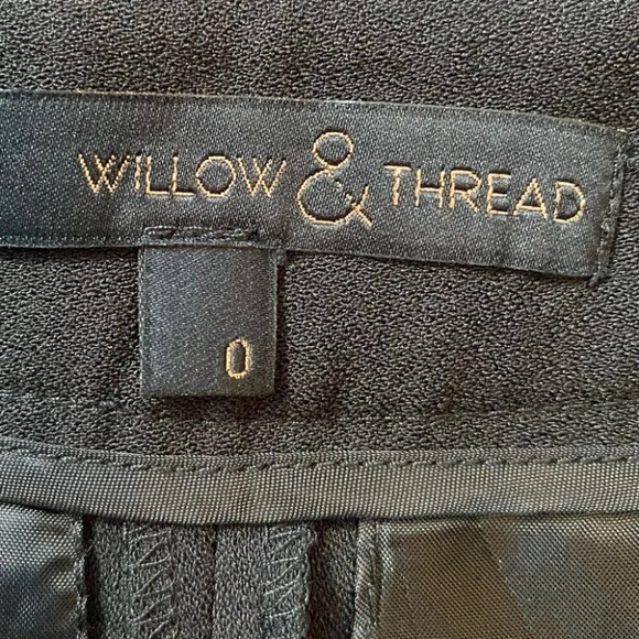 Willow & Thread Pants Black Slim Cigarette Leg Trousers Size 0 NWT - Picture 10 of 16